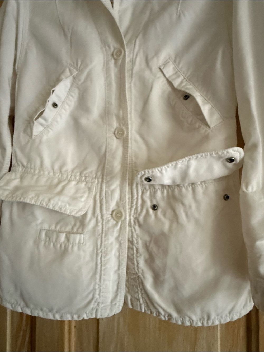 Prada White Linen Cotton Jacket - Picture 3 of 8